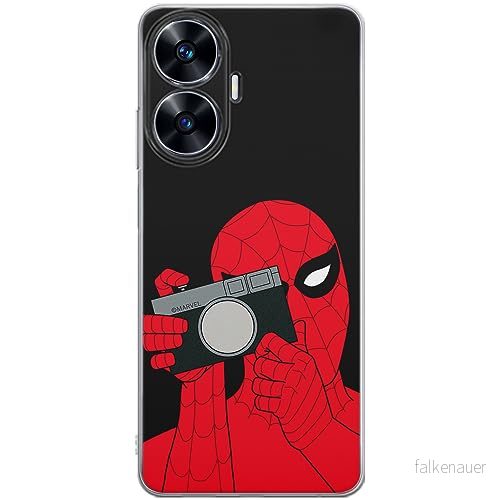 ERT GROUP mobiltelefonfodral för Realme C55 originalt och officiellt licensierat Marvel mönster Spider Man 026 optimalt anpassad till formen på mobiltelefonen, fodral tillverkad av TPU plast 5905795003555