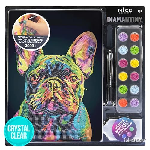 DIAMANTINY Bulldog Måla efter siffror, flerfärgad, A4, 96023 8056779960238