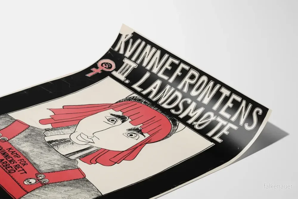 Vintage feministposter Kvinnefrontens III Landsmöte 1976 - Bild 3