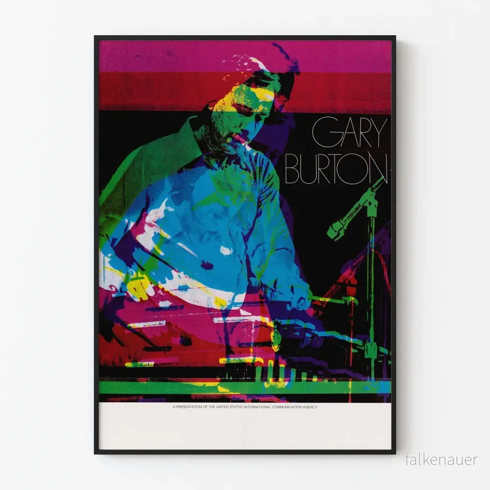 Färggrafisk poster med Gary Burton för väggdekoration Färggrafisk poster med Gary Burton för väggdekoration
