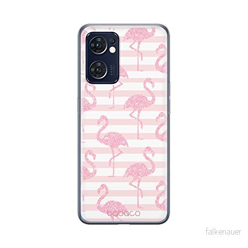 ERT GROUP mobiltelefonfodral för Oppo RENO 7 5G originalt och officiellt licensierat Babaco mönster Flamingo 001 optimalt anpassad till formen på mobiltelefonen, fodral tillverkad av TPU plast 5905511305888
