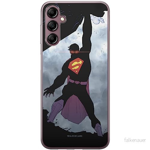 ERT GROUP mobiltelefonfodral för Samsung A14 4G/5G originalt och officiellt licensierat DC mönster Superman 008 optimalt anpassad till formen på mobiltelefonen, fodral tillverkad av TPU plast 5905511835675