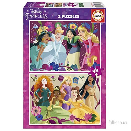 EDUCA Disney Princess 2x48 Teile Puzzle 8412668196759