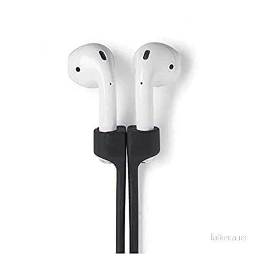 aiino AirStrap silikon Lack för Apple AirPods 1/2 och PRO, Anti Snörning trådlösa hörlurar, Magnetisk stängning, Mjuk hållbar PRO Svart 8054619889046