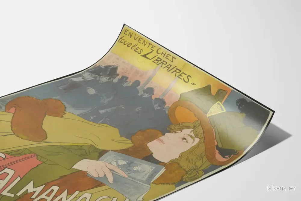 Vintageposter Paris Almanach för väggdekoration - Bild 3