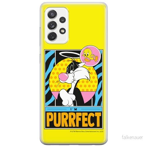 ERT GROUP mobiltelefonfodral för Samsung A52 5G / LTE 4G A52S originalt och officiellt licensierat Looney Tunes mönster Sylvester & Tweety 006, fodral tillverkad av TPU plast 5905795125103