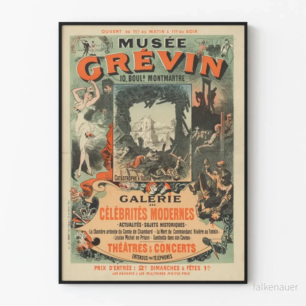 Affisch Musée Grévin Moderna kändisgalleri Affisch Musée Grévin Moderna kändisgalleri