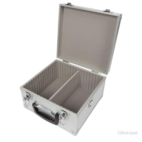 Perel Box för 40 CD skivor, nyckellås, 2 nycklar, aluminium, 280 x 268 160 mm 5411257108930