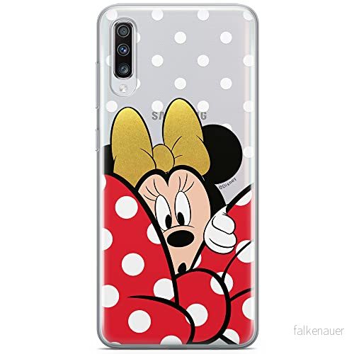 ERT GROUP mobiltelefonfodral för Samsung A70 originalt och officiellt licensierat Disney mönster Minnie 015 optimalt anpassad till formen på mobiltelefonen, gedeeltelijk transparant 5902980411027