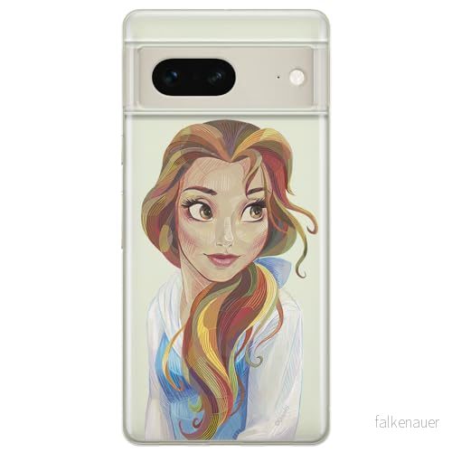 ERT GROUP mobiltelefonfodral för Google PIXEL 7 originalt och officiellt licensierat Disney mönster Bella 003 optimalt anpassad till formen på mobiltelefonen, gedeeltelijk transparant 5905795156367