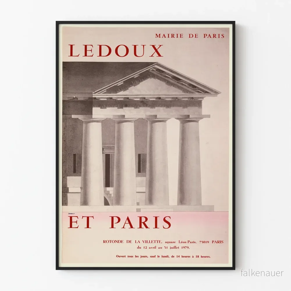 Dekorativ poster Ledoux och Paris för historisk väggdekoration Dekorativ poster Ledoux och Paris för historisk väggdekoration