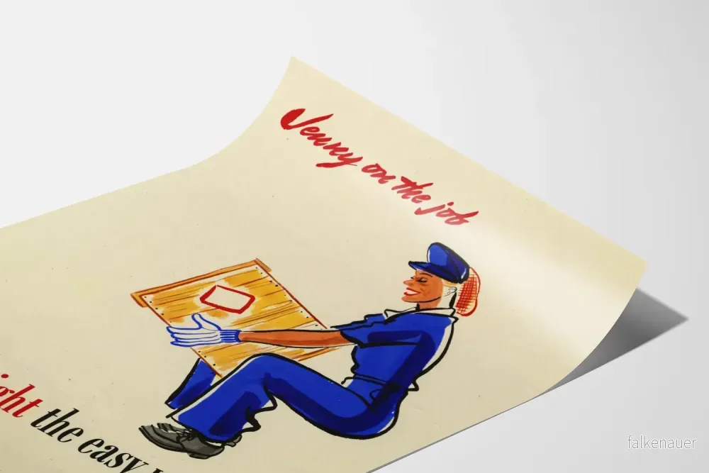 Vintageposter Jenny på jobbet - Lätt lyft av last - Bild 3