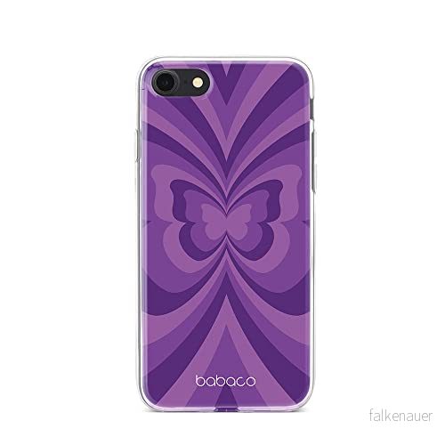 ERT GROUP mobiltelefonfodral för Iphone 7/8/ SE 2/ 3 originalt och officiellt licensierat Babaco mönster Butterflies 001 anpassad till formen på mobiltelefonen, fodral tillverkad av TPU plast 5904805726248