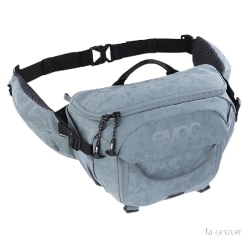 EVOC HIP PACK CAPTURE 6, höftväska (för kompakta systemkameror, effektiv ryggventilation, elastiska sidofickor, organiseringsfack, mått: 14 x 20 31 cm, volym: 6 l), stål 4250450730873