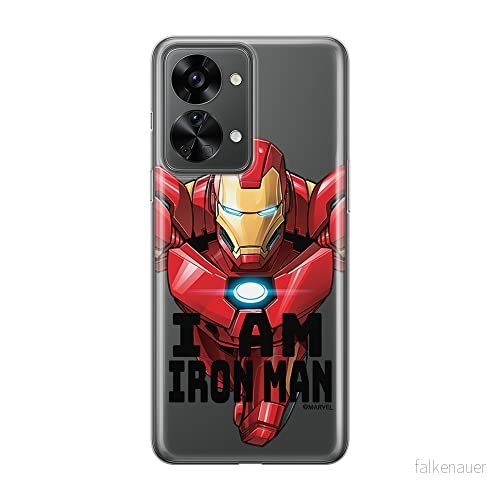 ERT GROUP mobiltelefonfodral för Oneplus NORD 2T 5G originalt och officiellt licensierat Marvel mönster Iron Man 029 optimalt anpassad till formen på mobiltelefonen, gedeeltelijk transparant 5905511271640
