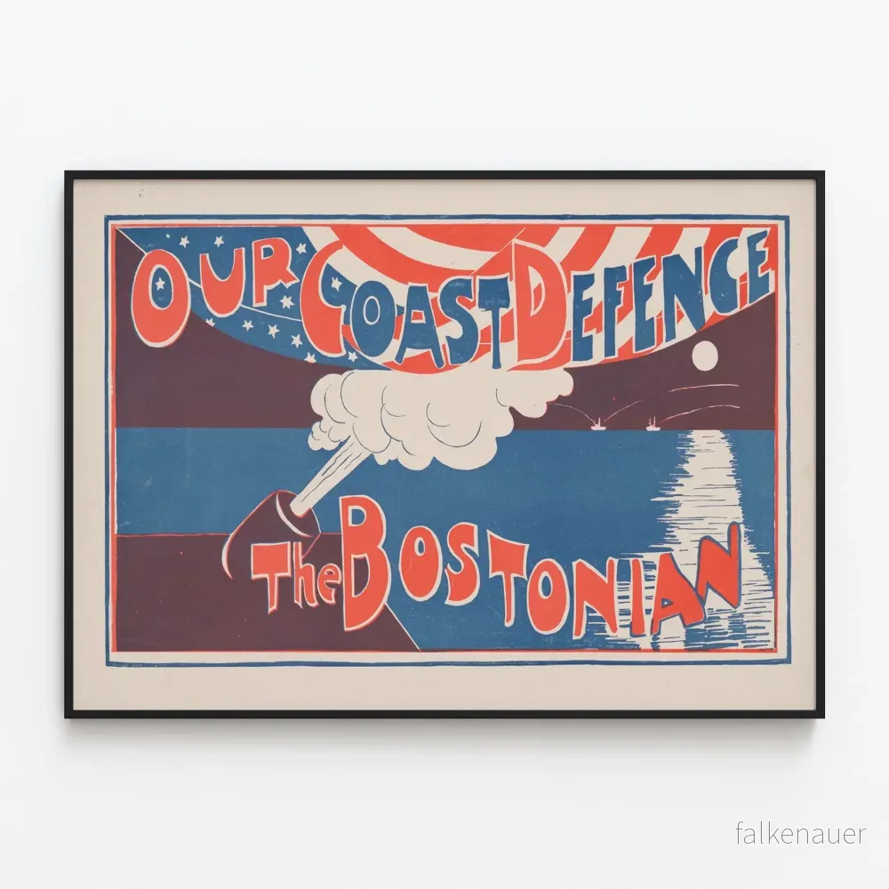 Vintageposter Our Coast Defence - The Bostonian