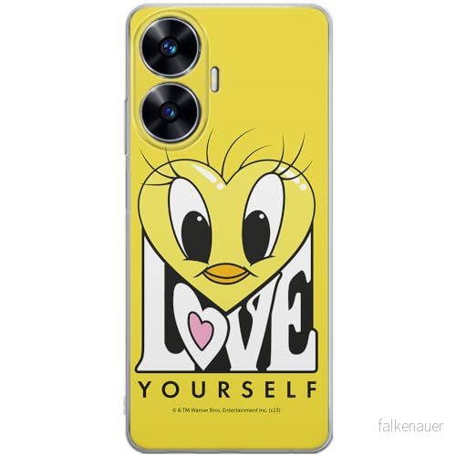 ERT GROUP mobiltelefonfodral för Realme C55 originalt och officiellt licensierat Looney Tunes mönster Tweety 015 optimalt anpassad till formen på mobiltelefonen, fodral tillverkad av TPU plast 5905795097875