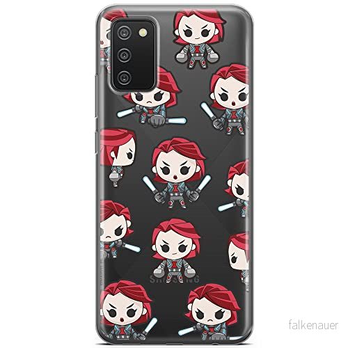 ERT GROUP mobiltelefonfodral för Samsung A02S originalt och officiellt licensierat Marvel mönster Black Widow 013 optimalt anpassad till formen på mobiltelefonen, gedeeltelijk transparant 5904805235290