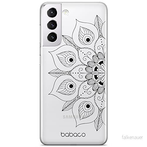 ERT GROUP mobiltelefonfodral för Samsung S21 PLUS originalt och officiellt licensierat Babaco mönster Mandalas 002 Vit optimalt anpassad till formen på mobiltelefonen, gedeeltelijk transparant 5904805819131
