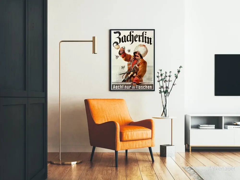 Vintageposter Zacherlin A Äkta endast i flaskor väggdekoration - Bild 2