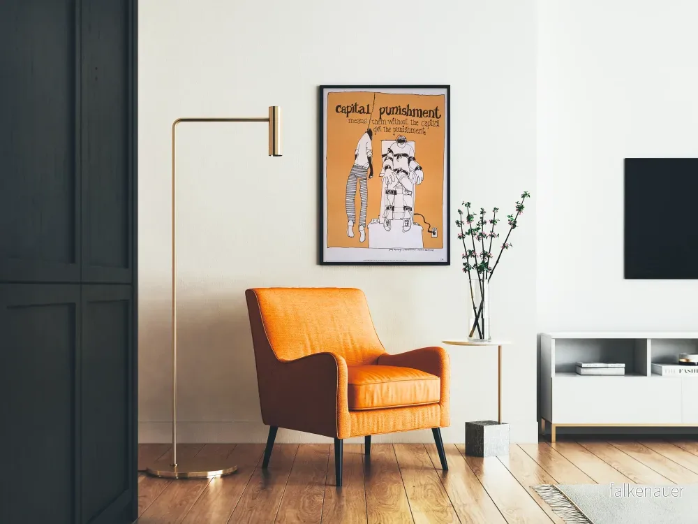 Engagerad poster mot dödsstraff – Illustration och slagkraftigt budskap - Bild 2