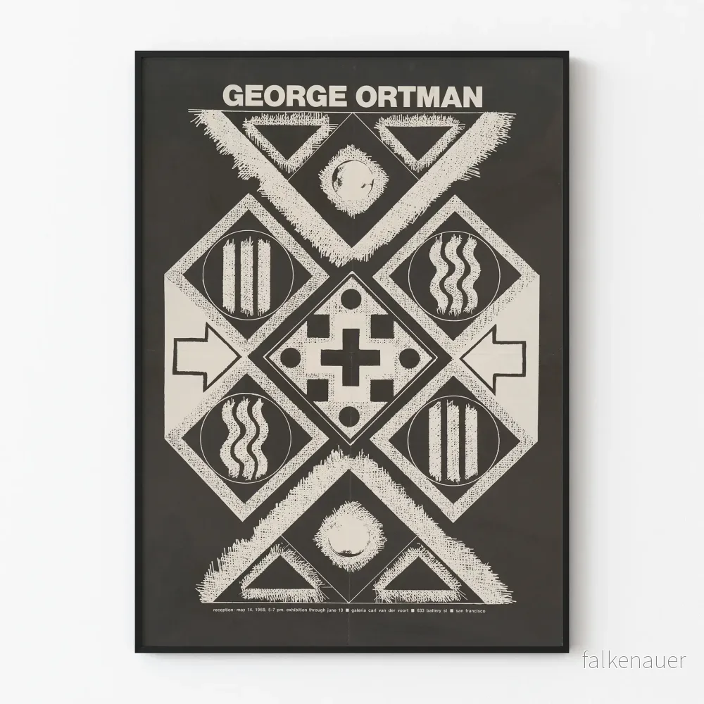 George Ortman utställningsposter för grafisk konst