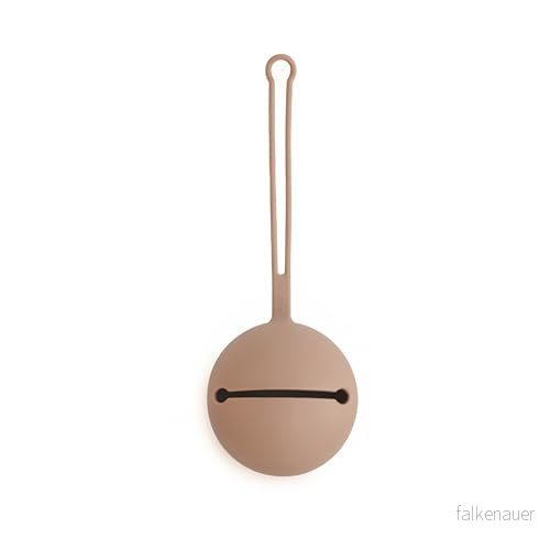 Mushie Nappfodral i Silikon Förvaring Napphållare Fodral Passa upp till tre nappar Säker, Högkvalitativ och hållbar babytillbehör för Småbarn Spädbarn (Pale Taupe) 810052460147