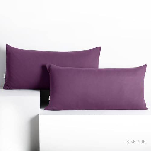 DecoKing 2 örngott 40 x 80 cm bomull dragkedja plommon bärnsten 5903575036953