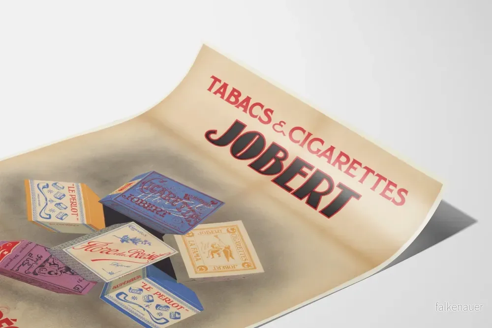 Vintageposter för Tobak & Cigaretter Jobert väggdekoration - Bild 3