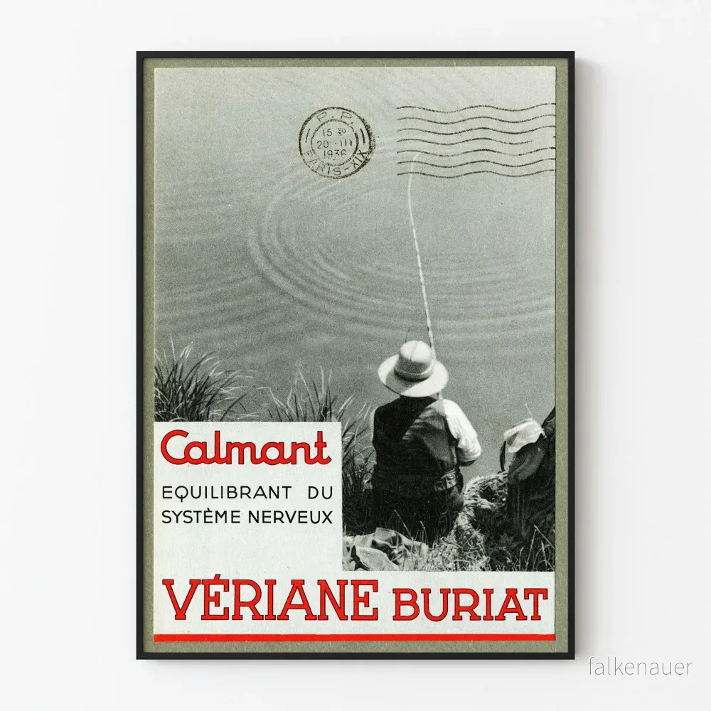 Vintageposter Vérianne Buriat lugnande balans för nervsystemet Vintageposter Vérianne Buriat lugnande balans för nervsystemet