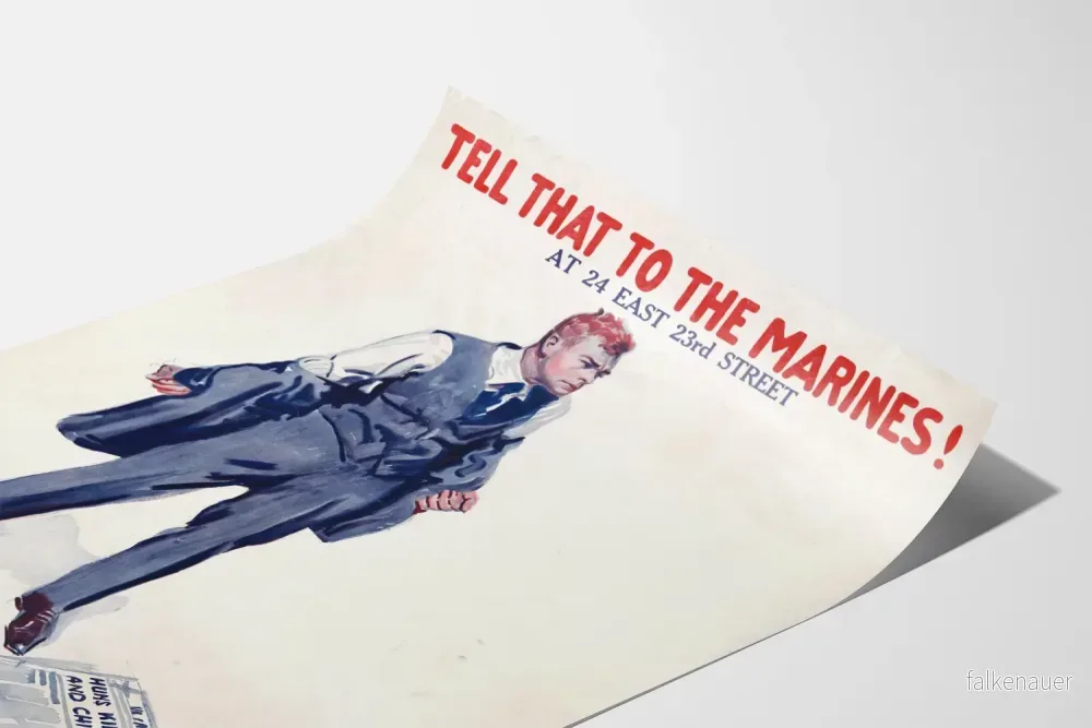 Vintageposter Tell That to the Marines Väggdekoration - Bild 3
