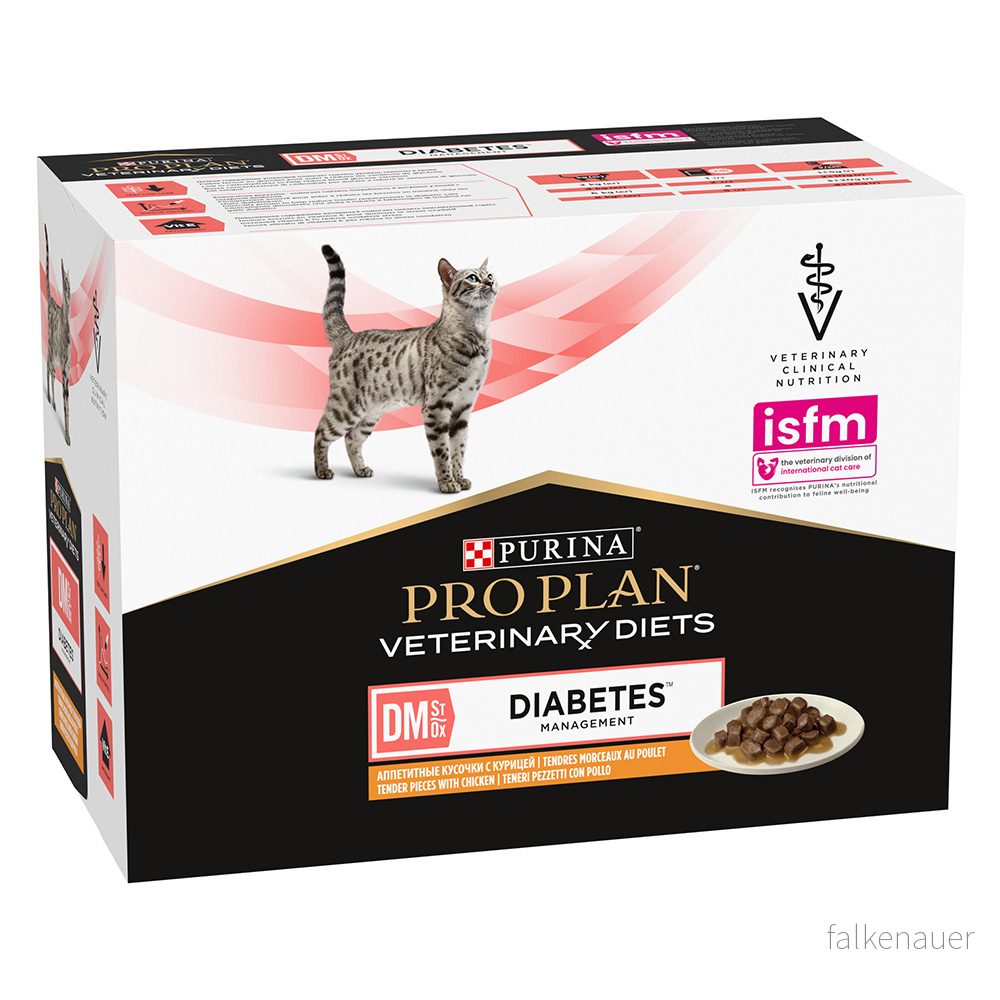 Veterinary Diets Feline St/Ox DM Diabetes Management Chicken Våtfoder 10 x 85 g 8445290093493