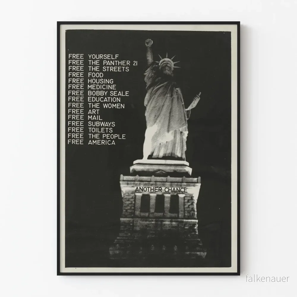Svartvitt poster av Frihetsgudinnan 'Frigör dig själv'