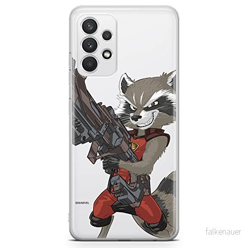 ERT GROUP mobiltelefonfodral för Samsung A32 4G LTE originalt och officiellt licensierat Marvel mönster Rocket 008 optimalt anpassad till formen på mobiltelefonen, gedeeltelijk transparant 5903040470411