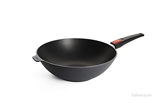 Woll Diamond Lite wok och omrörningspanna induktiv Ø 32 cm, 10 cm hög lämplig för alla typer av spisar, gjuten aluminium, non stick beläggning, ugnssäker, antracit 4054359004901