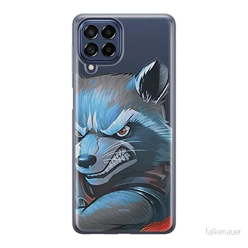 ERT GROUP mobiltelefonfodral för Samsung M33 5G originalt och officiellt licensierat Marvel mönster Rocket 005 optimalt anpassad till formen på mobiltelefonen, gedeeltelijk transparant 5905511339937