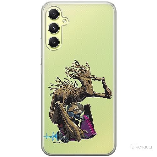 ERT GROUP mobiltelefonfodral för Samsung A34 5G originalt och officiellt licensierat Marvel mönster Guardians of the Galaxy 004 anpassad till formen på mobiltelefonen, gedeeltelijk transparant 5905511773427