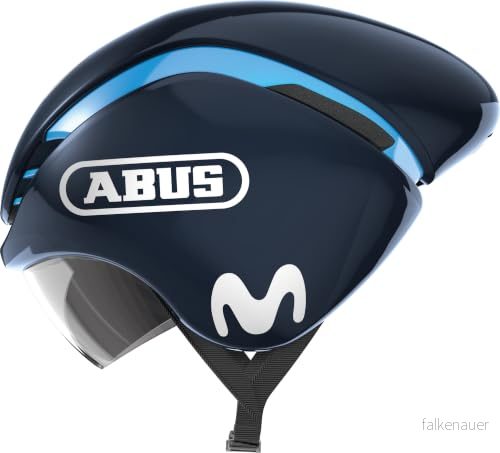 ABUS GameChanger TT Aerodynamisk klockhjälm med optimal ventilation För män och kvinnor Blå/Vit, storlek M 4003318631184