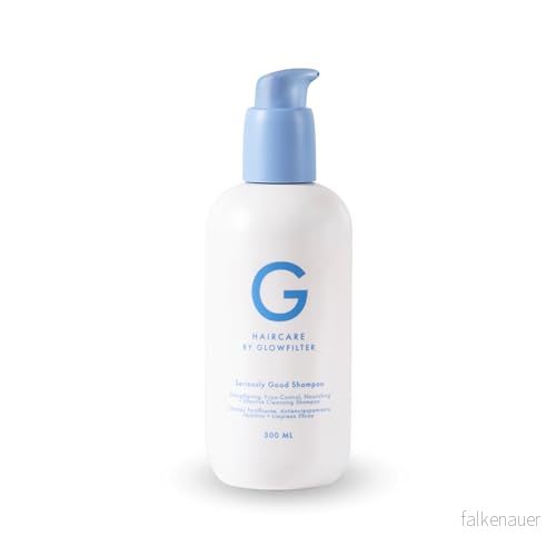 Befästande schampo ger näring och rengör djupt kontrollerar frizz glans mjukhet 300 ml, vegan alla hårtyper allvarligt bra Glowfilter av Marta Lozano 8437020968430