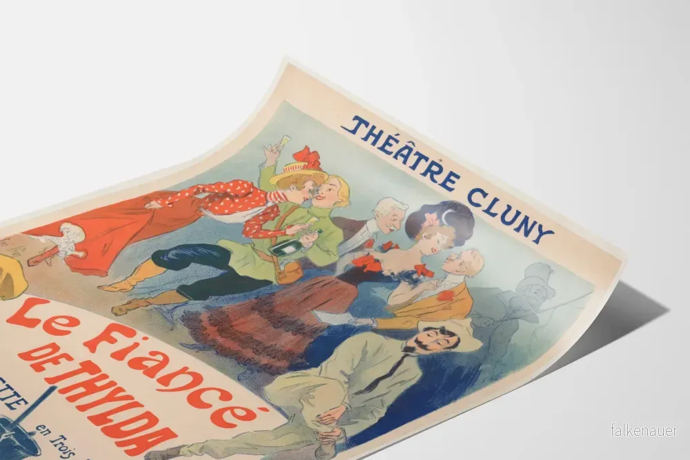 Vintageposter från Théâtre Cluny - Thyldas fästman - Bild 3