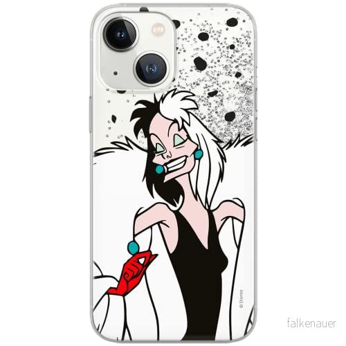 ERT GROUP mobiltelefonfodral för Apple Iphone 13 originalt och officiellt licensierat Disney mönster Cruella 004 Vit optimalt anpassad till formen på mobiltelefonen, med glitter overflow effekt 5904805327827