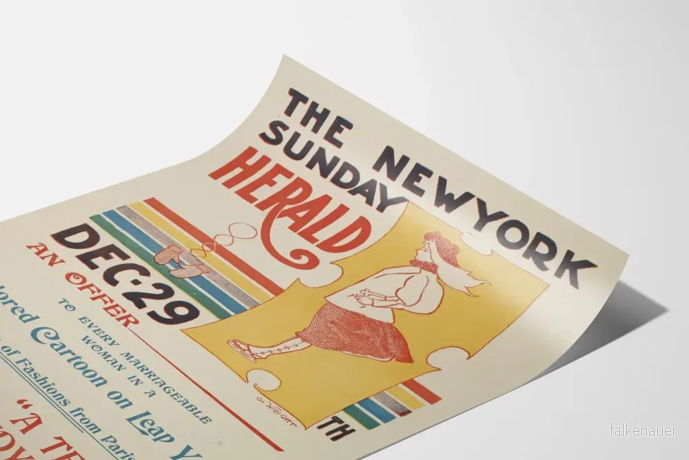 Vintageposter The New York Sunday Herald 29 december - Bild 3