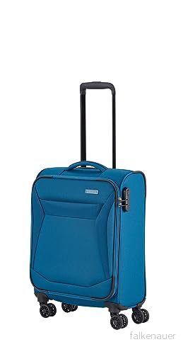 travelite 4 hjul mjukt skal resväska storlekar L/M/S, Chios serien, petrol, 55 cm, Väska 4027002083875