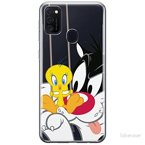 ERT GROUP mobiltelefonfodral för Samsung M21 originalt och officiellt licensierat Looney Tunes mönster Sylvester & Tweety 002 optimalt anpassad till formen på mobiltelefonen, gedeeltelijk transparant 5903040482728