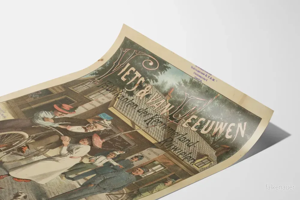 Vintageposter tillverkare av cyklar Viets & Van Leeuwen - Bild 3