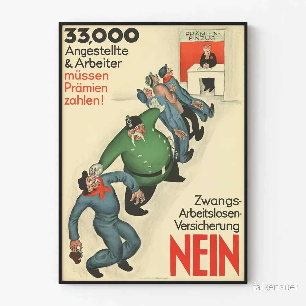 Tysk vintageposter om arbetstagarnas avgift