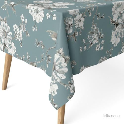 ECOMMERC3 fläckbeständig bordsduk för rektangulärt bord storlek 250 x 140 cm extra mjuk och vattentät turkos 8435767364430