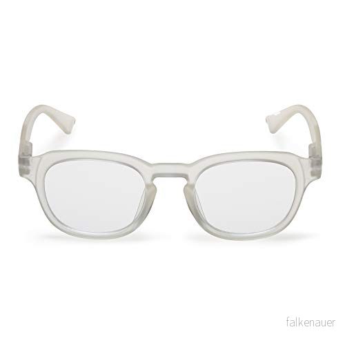 Contacta, Mayfair Läsglasögon för män och kvinnor, rundad ram med mjuk beröringseffekt flexstänger, kristallfärg, dioptrier +1,00, förpackning glasögonpåse, 26 g 8054529510436