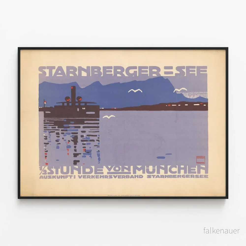 Vintageposter av Starnberger See - Väggdekoration inspirerad av Bayerska sjön
