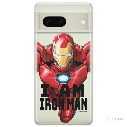 ERT GROUP mobiltelefonfodral för Google PIXEL 7 originalt och officiellt licensierat Marvel mönster Iron Man 029 optimalt anpassad till formen på mobiltelefonen, gedeeltelijk transparant 5905795147235